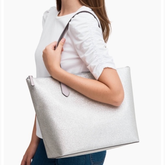 kate spade Handbags - Kate spade joeley light metallic silver tote